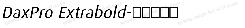DaxPro Extrabold字体转换